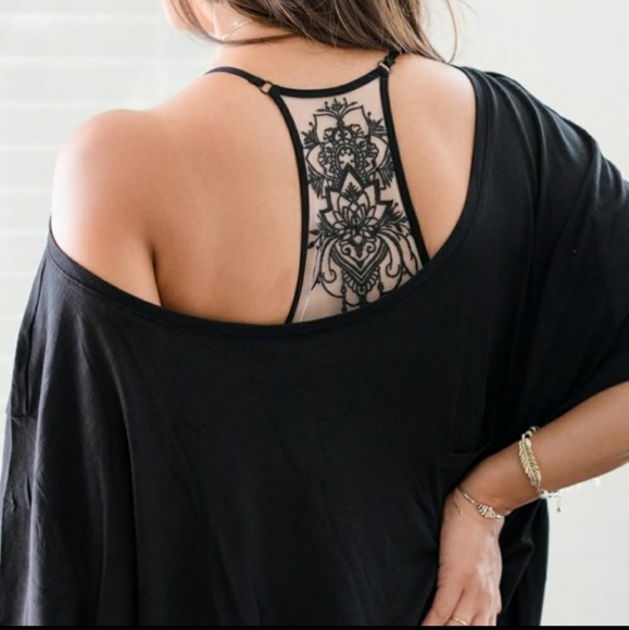 Tattoo Design Mesh Bralette - Picture 3 of 4